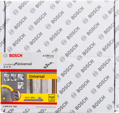 Bosch - Standard Seri Genel Yapı Malzemeleri İçin Elmas Kesme Diski 180 mm 10'lu Paket
