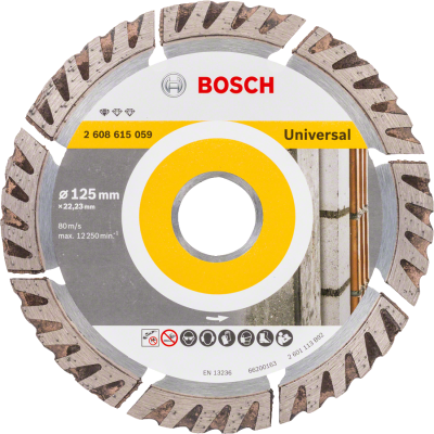 Bosch - Standard Seri Genel Yapı Malzemeleri İçin Elmas Kesme Diski 125 mm