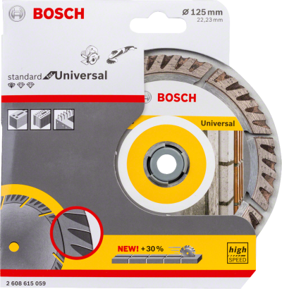 Bosch - Standard Seri Genel Yapı Malzemeleri İçin Elmas Kesme Diski 125 mm