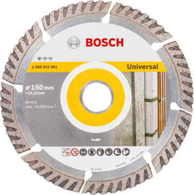 Bosch - Standard Seri Genel Yapı Malzemeleri İçin Elmas Kesme Diski 150 mm