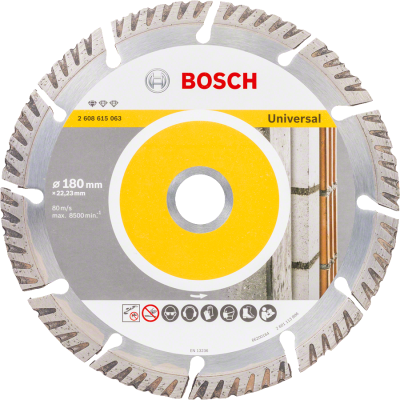 Bosch - Standard Seri Genel Yapı Malzemeleri İçin Elmas Kesme Diski 180 mm