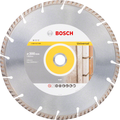 Bosch - Standard Seri Genel Yapı Malzemeleri ve Metal İçin Elmas Kesme Diski 300*25,4 mm