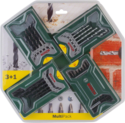 Bosch - X-Line Mini Ahşap, Beton, Metal, Vidalama Uçlu 3+1 Set