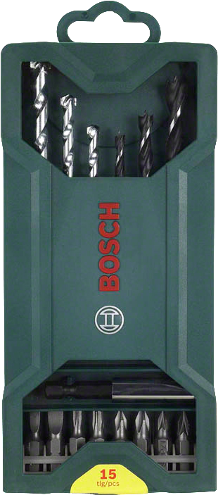 Bosch - X-Line 15 Parça Ahşap, Beton Matkap Ucu ve Vidalama Seti