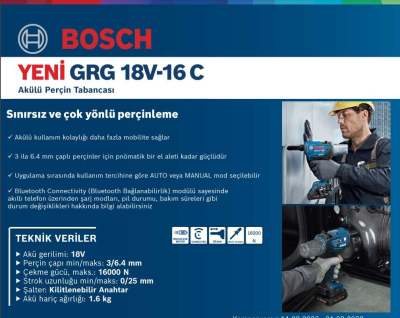 Bosch Professional GRG 18V-16 C (2x4,0 Ah,L-BOXX) Akülü Perçin Tabancası