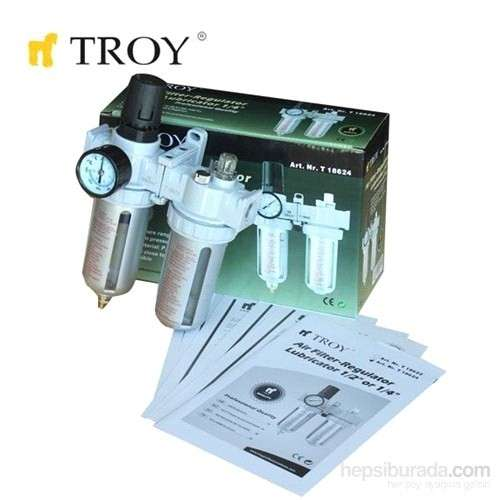 Troy T 18624 Şartlandırıcı, Filtre + Regülatör + Yağlayıcı 1/4 Npt