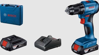 Bosch Professional GSR 185 LI Akülü Delme Vidalama Mak. 2 x 2.0 Ah; Case