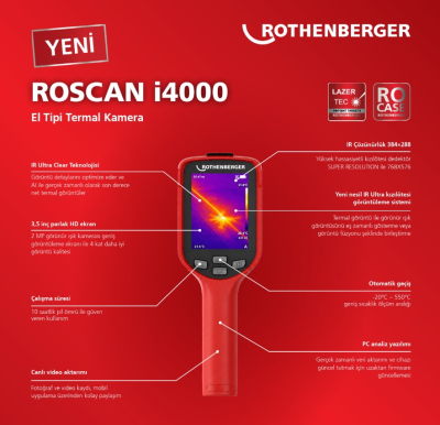 Rothenberger ROSCAN i4000 El Tipi Termal Kamera