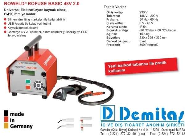 Rothenberger Elektrofüzyon Kaynak Makinası  Ø 450 mm