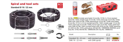 Rothenberger 16+22 mm spiral ve klavuz seti