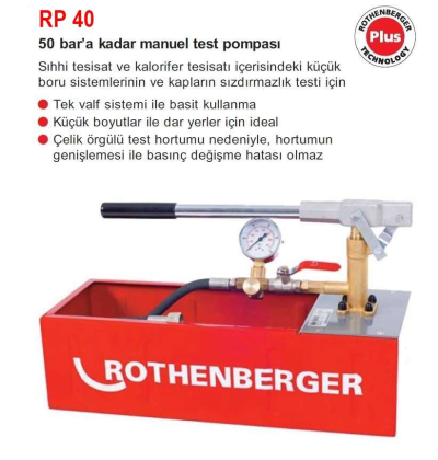 ROTHENBERGER 61130S RP 40   50'bar manuel test pompası